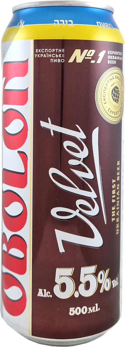 Obolon Velvet 5.5% 0.5l х 24purk+PANT